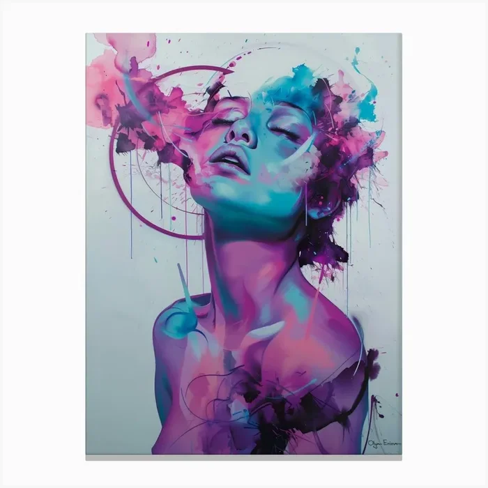 Abstract woman Canvas Print by Olya Enina