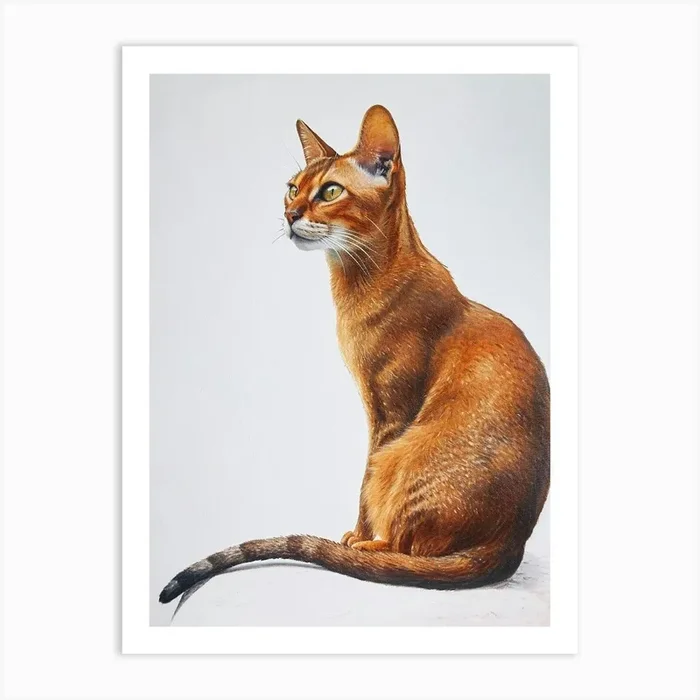 Abyssinian Cat Painting 1 Art Print by Woof and Whiskers