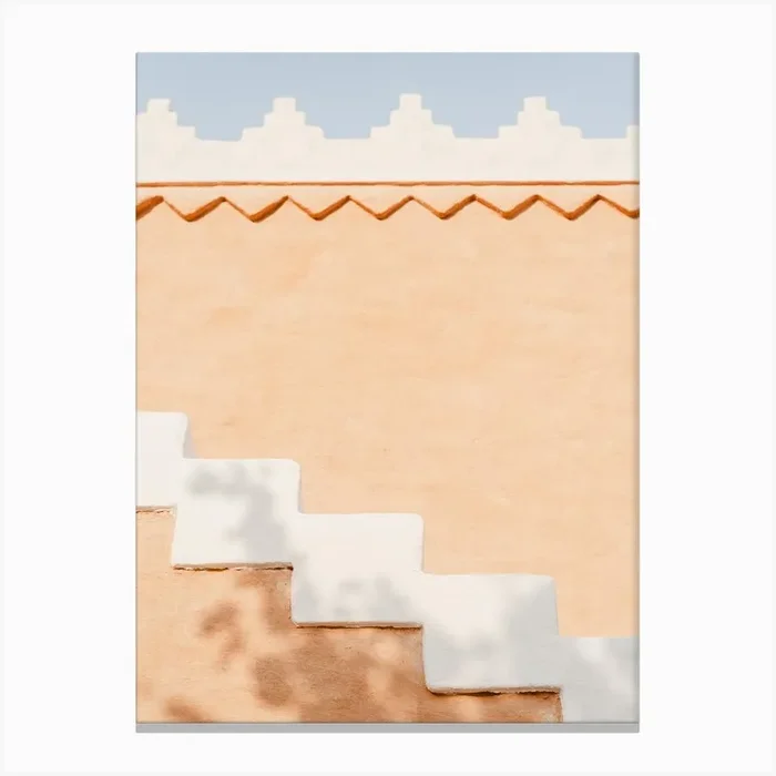 Adobe Wall In Peach Fuzz Canvas PrintP by Photolovers