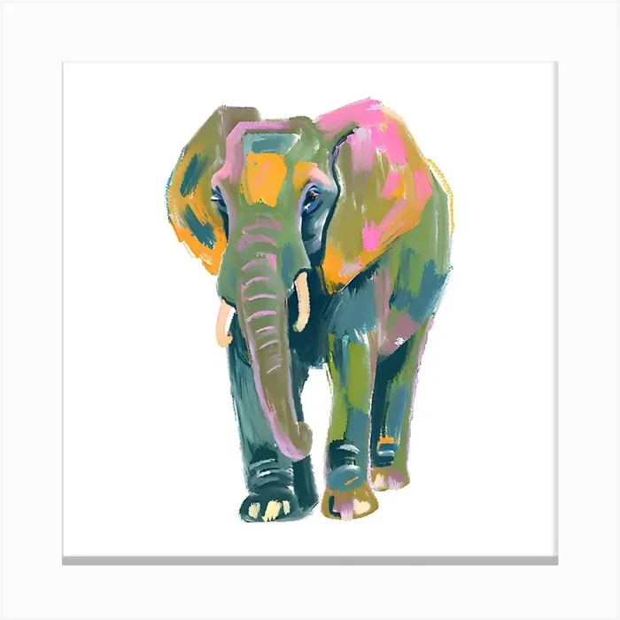 African Forest Elephant 02 1 Canvas Print by Lisa Baum