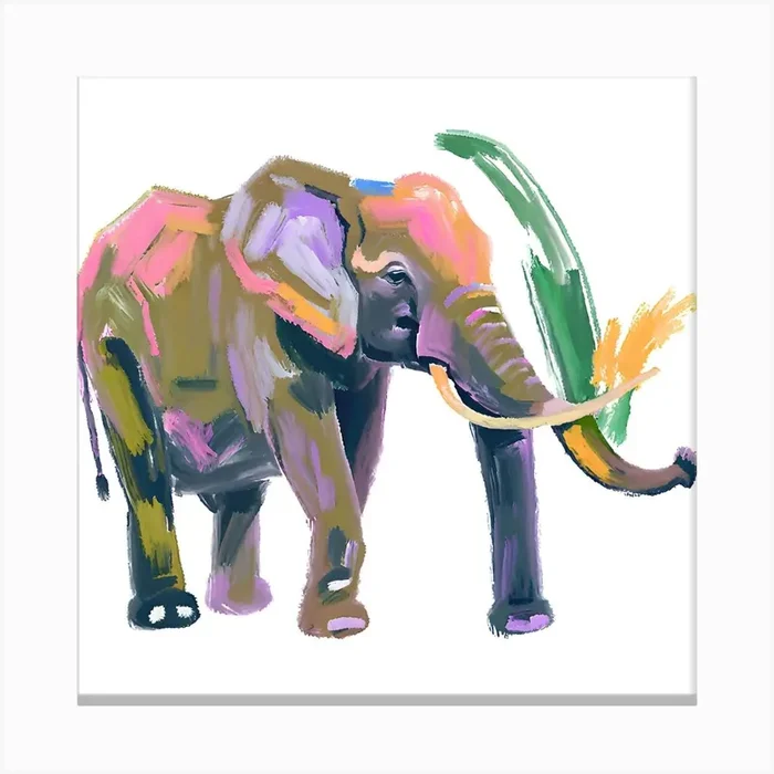 African Forest Elephant 03 Canvas Print by Lisa Baum