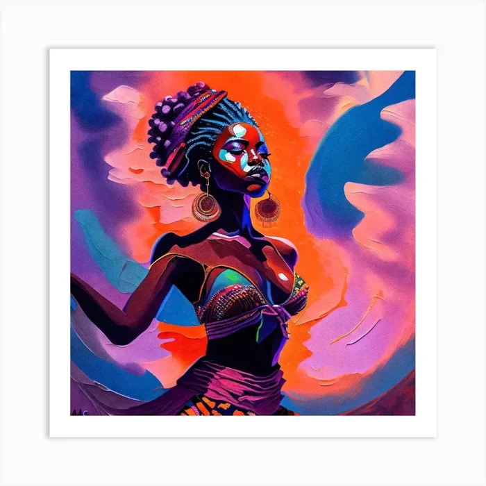 African Woman 1 Art PrintB by Bboyspinoza