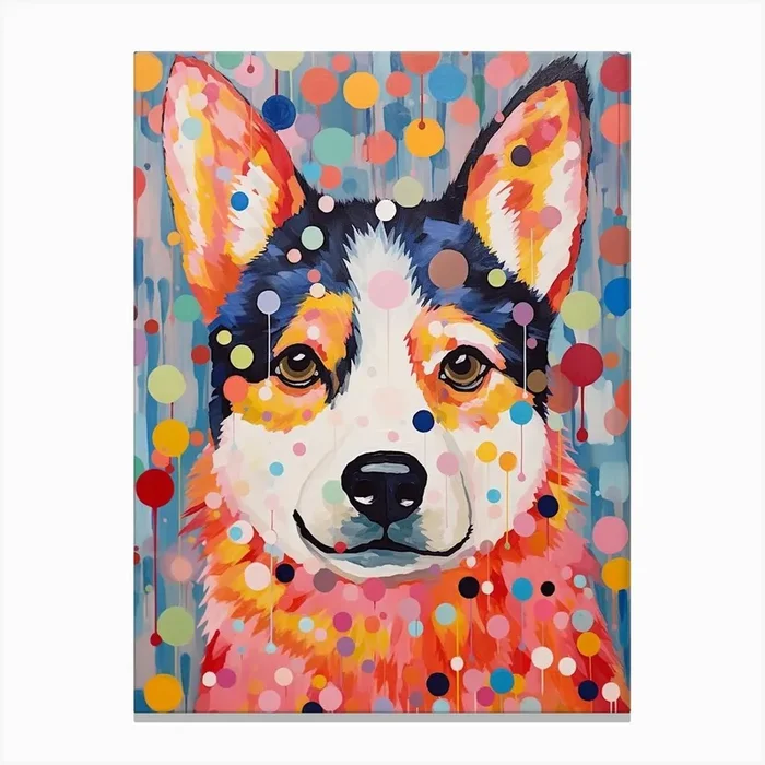 Akita Pop Art Inspired Canvas Print by PopArt Pals