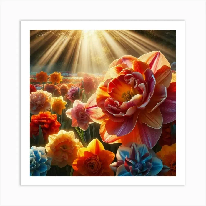 Alien daffodils Art PrintB by BerryTing