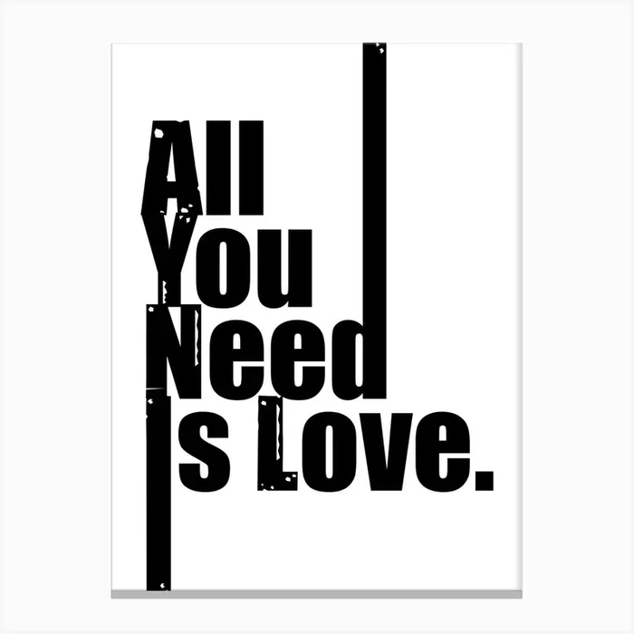 All you need is love Canvas PrintAB by Andika Bahtiar