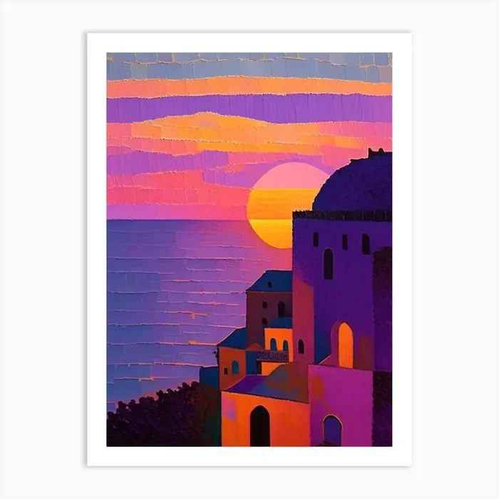 Amalfi Coast Sunset Art Print by Breathtaking Sunsets And Sunrises