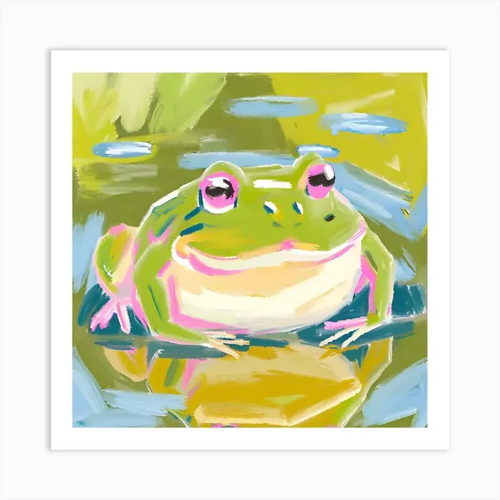American Bullfrog 03 Art Print by Lisa Baum