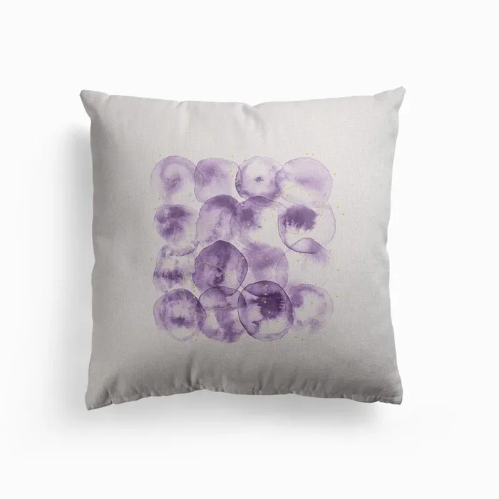 Amethyst Dream Canvas Cushion by Fabiana Silveira