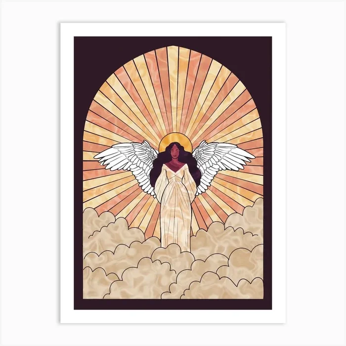 Angel Art Print by Taja Bright Design Studio
