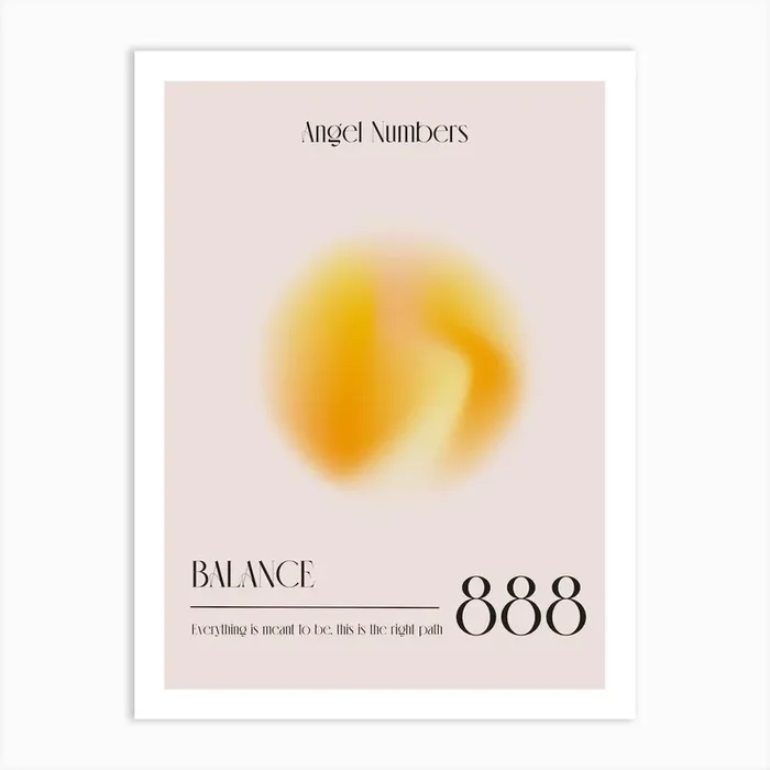 Angel Numbers 888 Art Print by Mambo