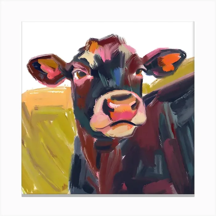 Angus Cow 03 Canvas Print by Lisa Baum