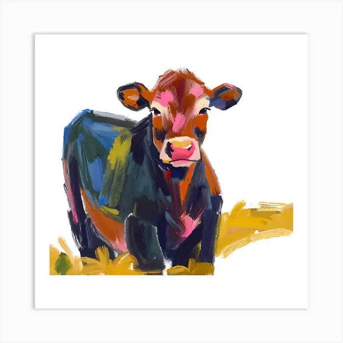 Angus Cow 04 1 Art Print by Lisa Baum