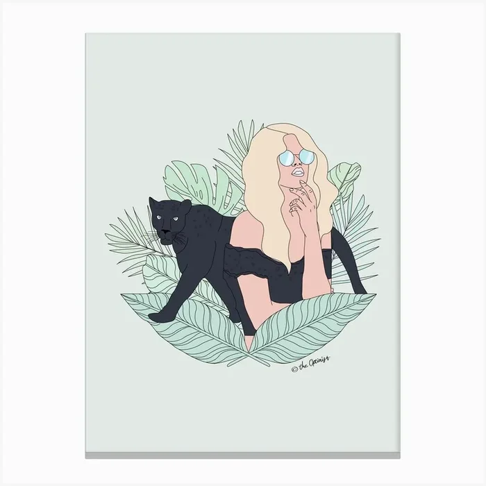 Animal Instinct Panther Canvas Print by The Optimist