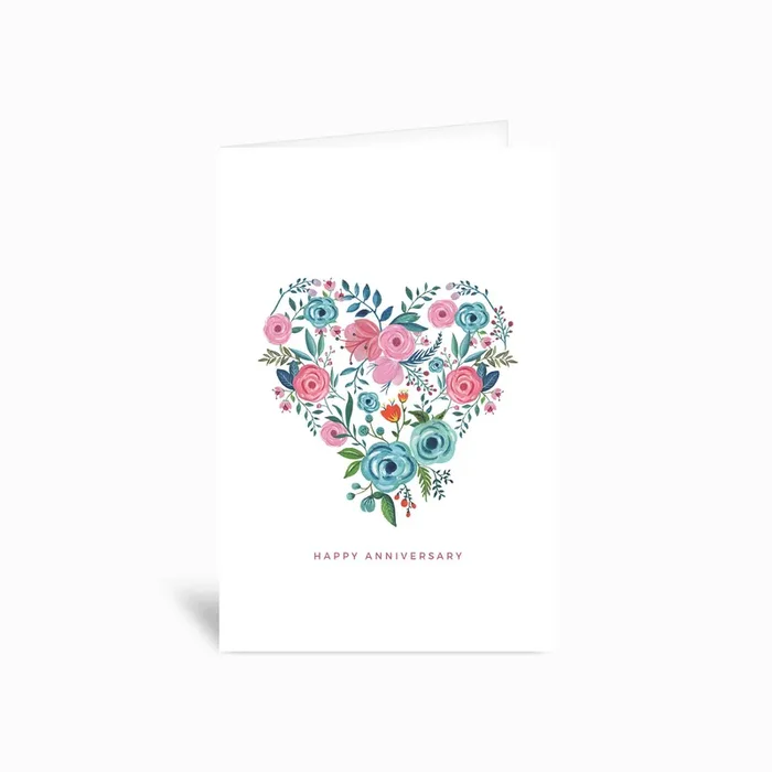 Aniversary Heart 4×6 Greetings Card by Hola Sis!