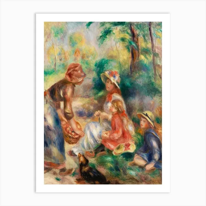 Apple Vendor(1890), Pierre Auguste Renoir Art Print by Fy! Classic Art Prints and Posters