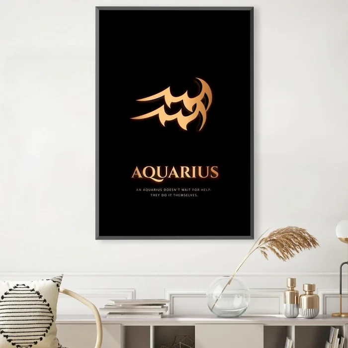 Aquarius – Gold Canvas