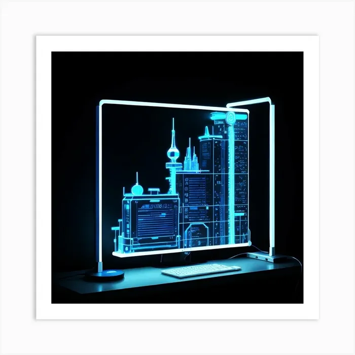 Architecture Desktop of tomorrow Art PrintBM by Blue Moog