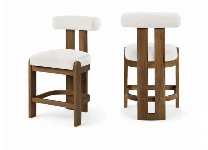 Arienzo Velvet Upholstered Counter Stool