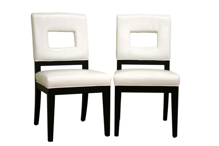 Arjun Cream Leather Dining Chair Set of 2