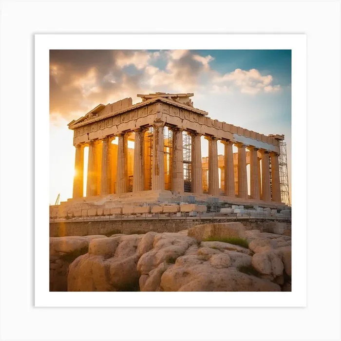 Armadiler Venture Into The Historical Wonders Of The Acropolis Art PrintA by Armadiler