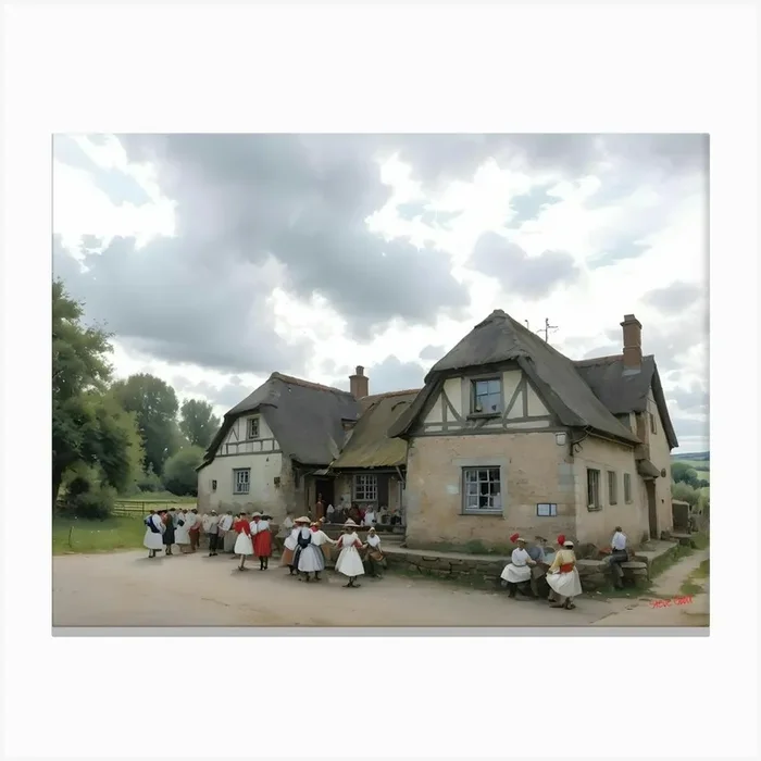 Artist In Residence Pub Canvas Print by Aston Artwork Studio