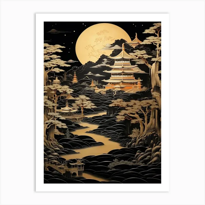 Asian Landscape 55 Art PrintL by Liberta