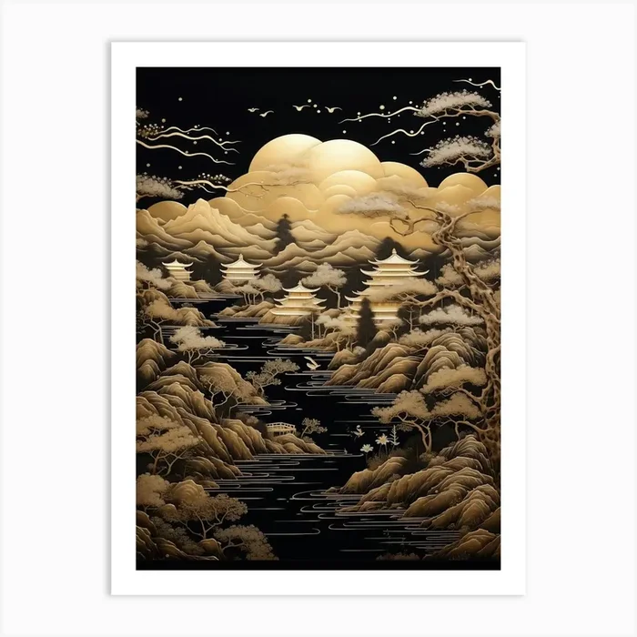 Asian Landscape 71 Art PrintL by Liberta