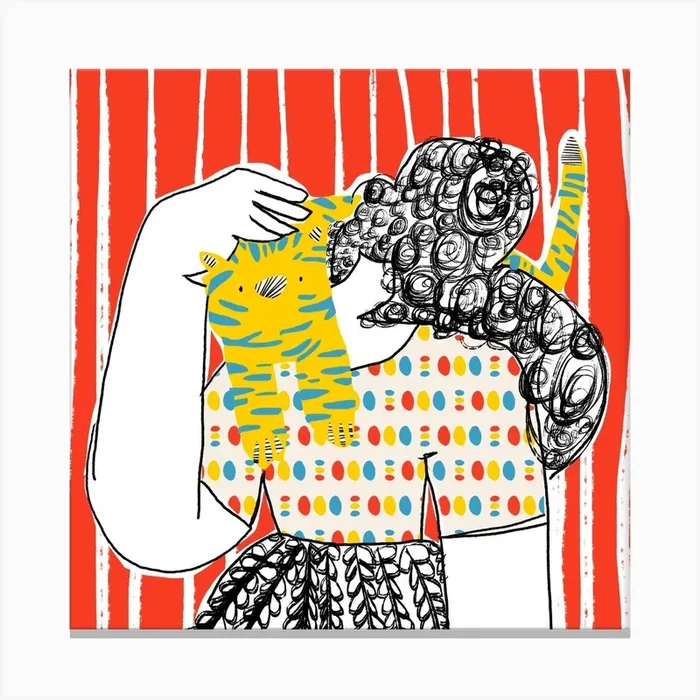 Asyle Square Canvas Print by Roberta Forty