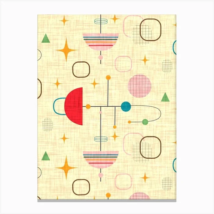 Atomic Umbrellas Canvas Print by Susana Costa