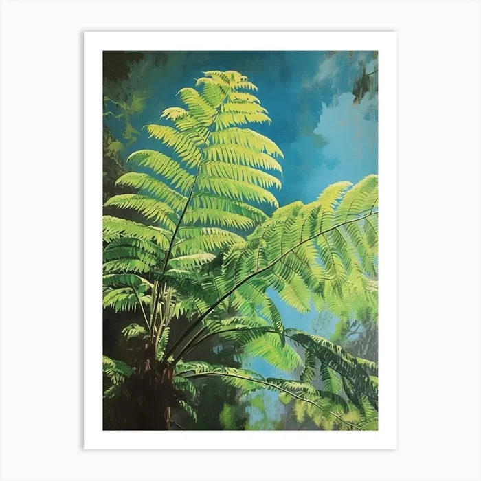 Australian Tree Fern Painting 4 Art Print by Petal Pigments