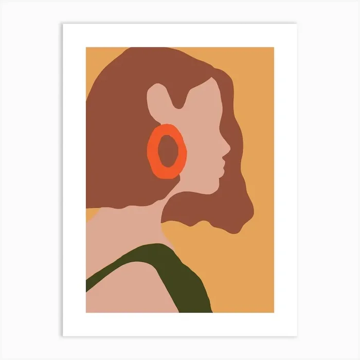 Autumn Amber Abstract Art Print by Nestory UK