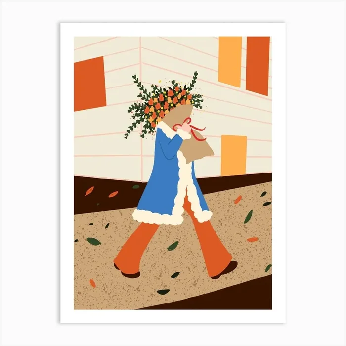 Autumn Flowers Art Print by Emmy Lupin Studio