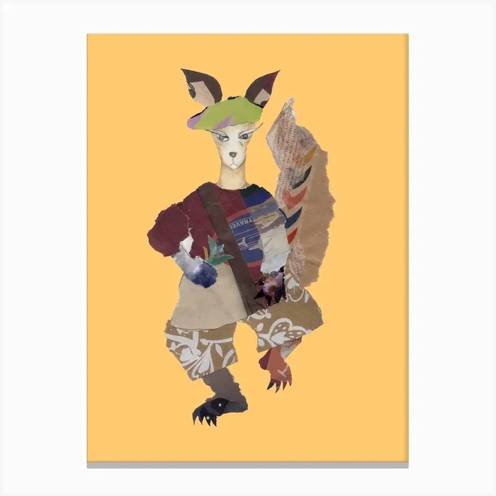 Autumn Fox Canvas Print by Hahaha Creative
