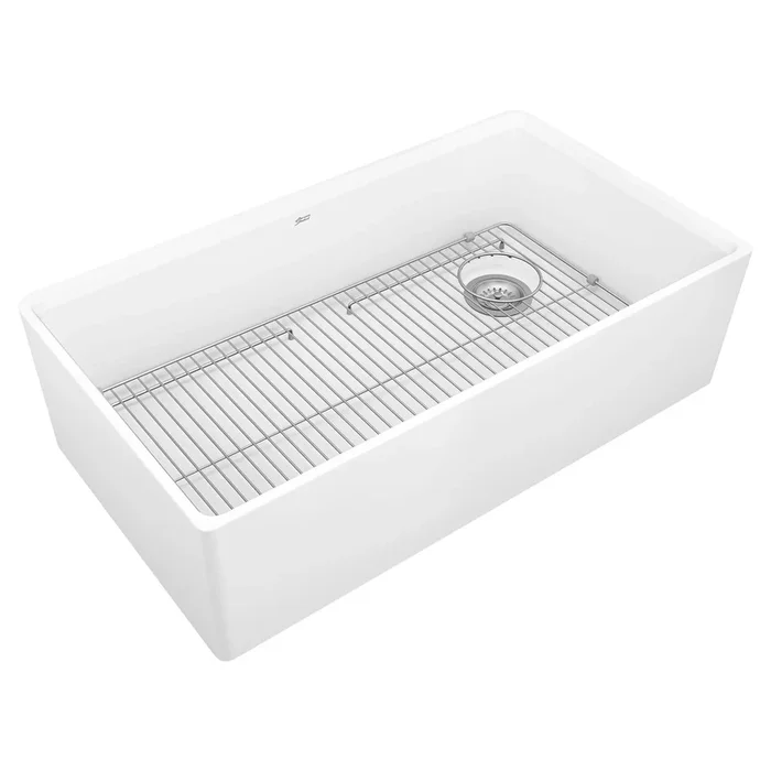 Avery® 36 x 20-Inch Fine Fireclay Undermount or Flush Mount Single Bowl Apron Front Kitchen Sink