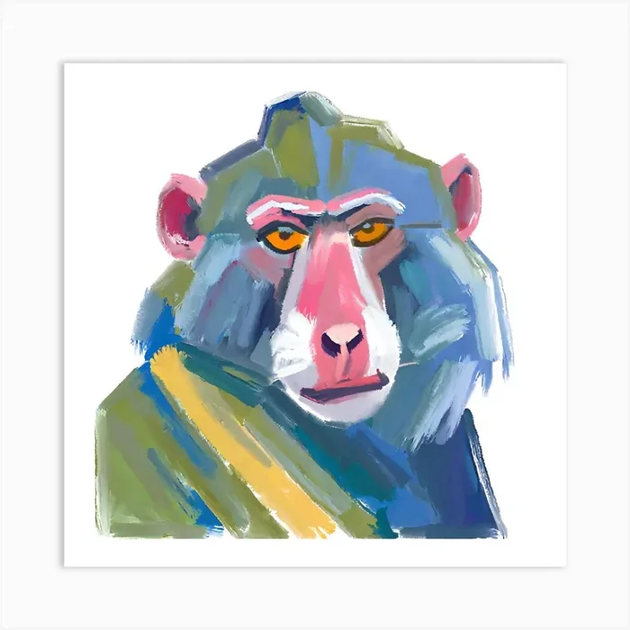 Baboon 03 Art Print by Lisa Baum