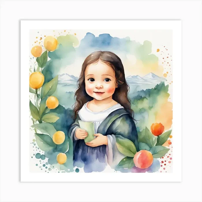 Baby Mona Art PrintL by LuciaGeorge