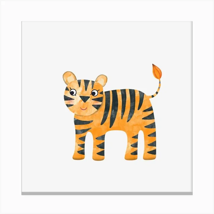 Baby Tiger Canvas PrintNS by Nic Squirrell