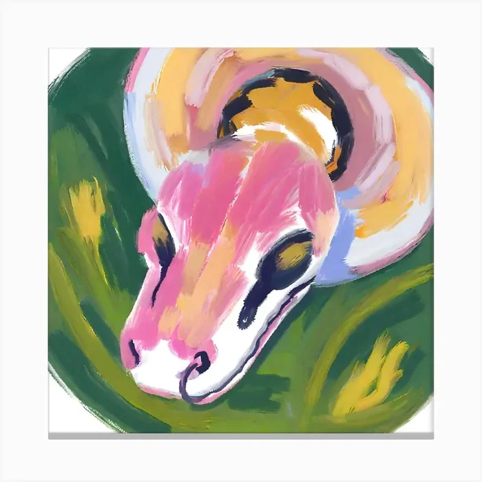 Ball Python Snake 04 Canvas Print by Lisa Baum