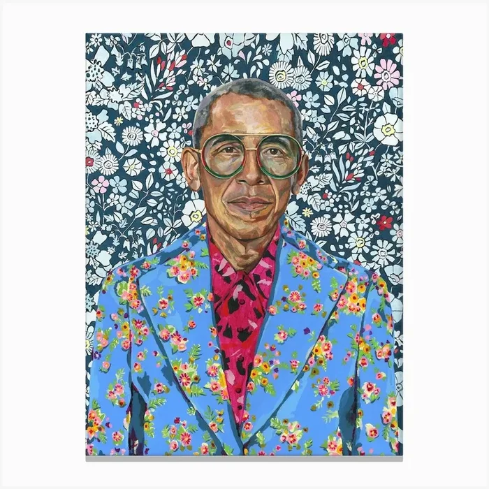 Barack Obama Canvas Print by Heather Perry