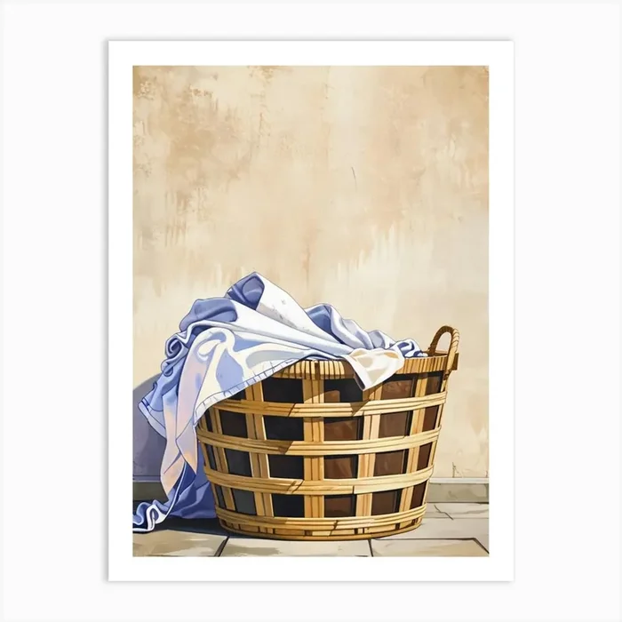 Basket Of Clothes 2 Art Print by Fantasy24