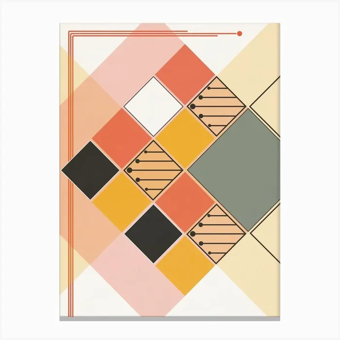 Bauhaus Colorful Board A Canvas PrintPA by Pure Alchemy Designers