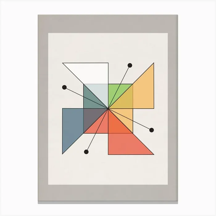 Bauhaus Rainbow Windmill Canvas PrintPA by Pure Alchemy Designers