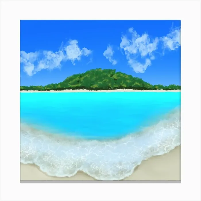 BEACH LANDSCAPE Canvas Print by NATURAL CORNER