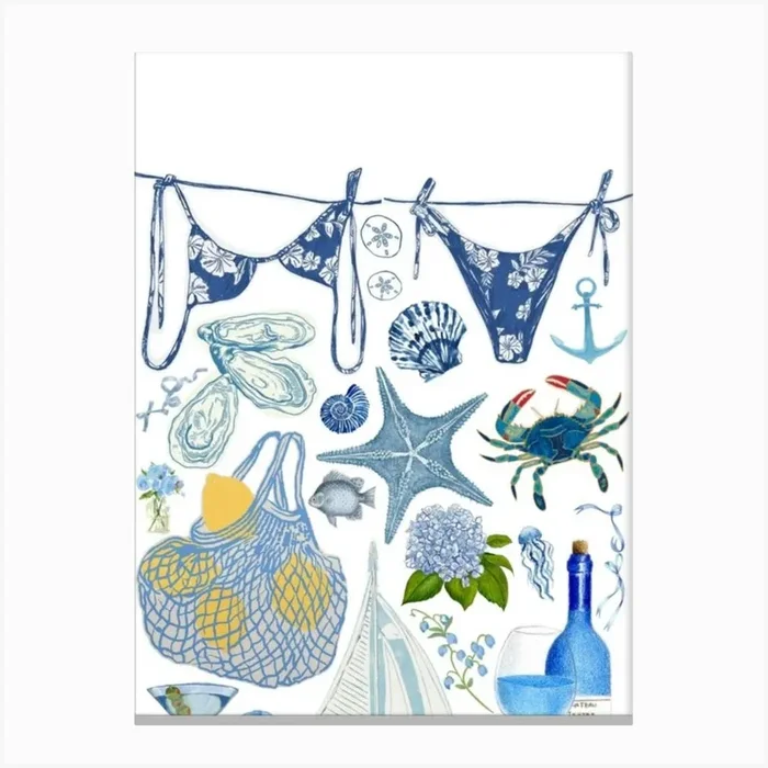 Beach Scene Canvas PrintA by AestheticPrints