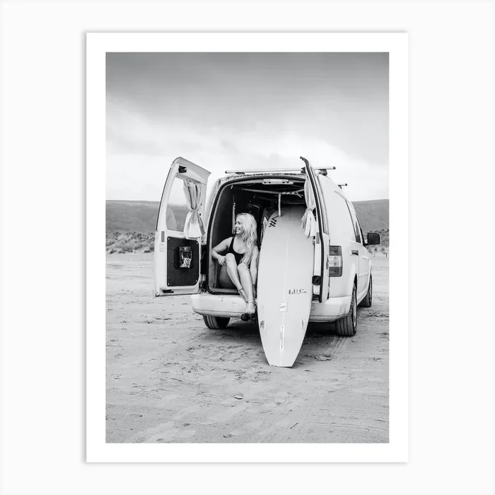 Beach van life Art Print by Collette Creative Photography