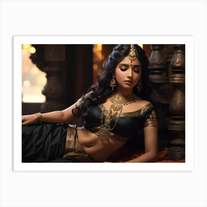 Beautiful ancient woman Sleeping Art PrintA by Ajayrobin