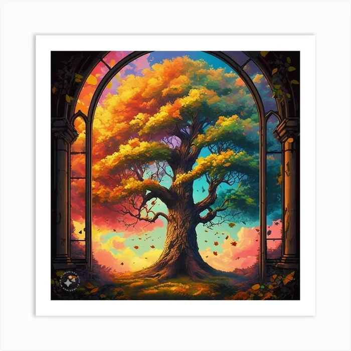 Beautiful window scene Art PrintM by Mushaimphotoghraphy