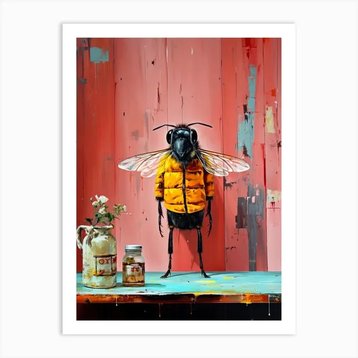 Bee animal Art Print by JBJart Justyna Jaszke