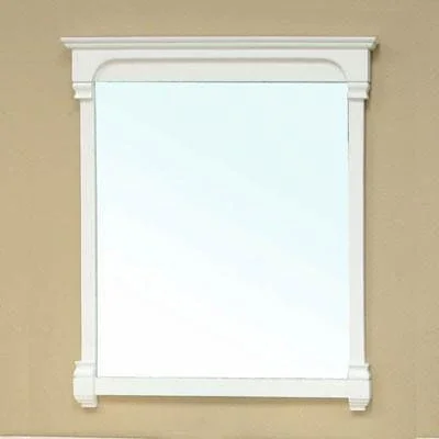 Bellaterra 36 “W Bathroom Vanity Mirror, Solid Wood Frame, Cream White