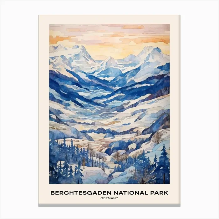 Berchtesgaden National Park Germany 7 Poster Canvas Print by Bon Hiver Prints